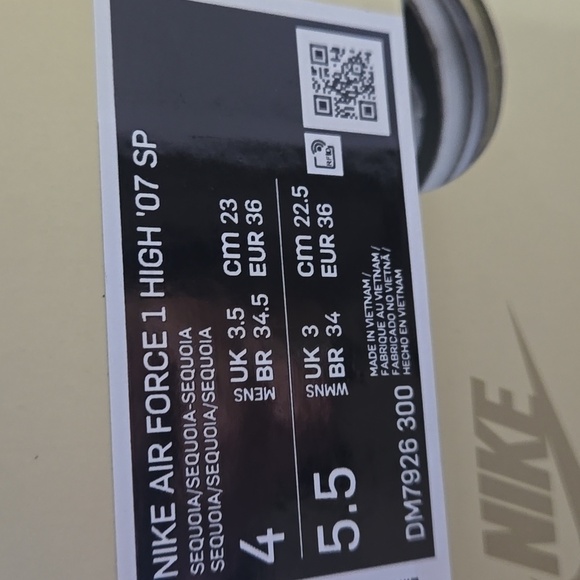 Nike x Billie Eilish Air Force 1 High '07 Sequoia Multiple Sizes NWT - Picture 9 of 10